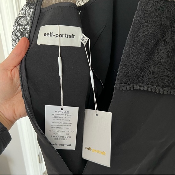 SELF-PORTRAIT
Line Lace Mini Dress - Picture 14 of 15